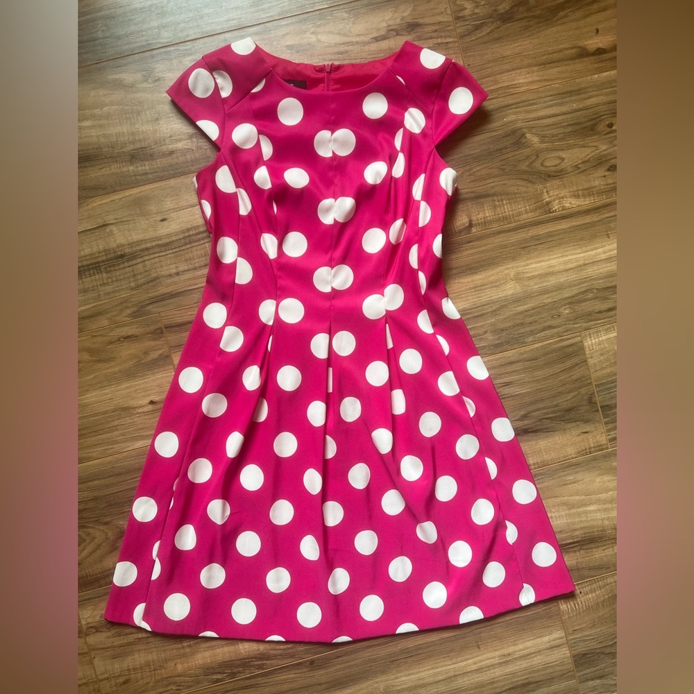 AGB Size 6 “Barbiecore” Hot Pink Polka Dot Dress